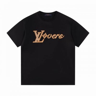 款号T28 特价 Lv 25Ss春夏主题短袖T恤 男女同款 -采用原版280G100%纯棉面料 柔软舒适 螺纹同缸定染零色差 独家品质区别通货 欢迎对比 -颜色