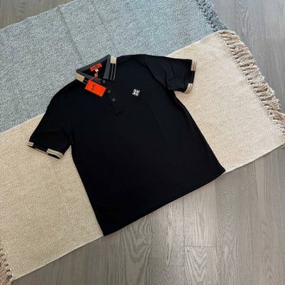 供 Hermes爱马仕徽标刺绣短袖Polo衫 上身参考：178 175斤穿2Xl合适 定制主标 辅料 水洗齐全 甄选高端弹力冰丝面料 上身舒适透气有质感 冰丝爽