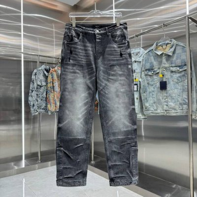 amiri 破洞工装街头潮流宽松直筒牛仔裤 颜色 黑色 码数 30 32 34 36 38