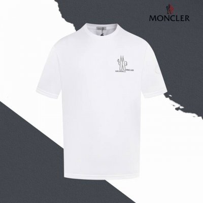 款号Sl98 moncler蒙口胸口立体压胶袖口标识刺绣印花圆领短袖 立体压胶 标识刺绣 情侣同款 全套包装 三标齐全 区别市场通货 随意对比 纯棉280克高克
