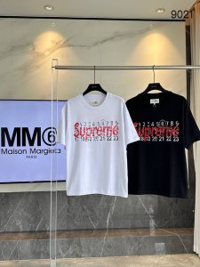 p110（顶级版本 区别通货） 码数: S. M. L．Xl. 颜色：黑色． 白色． 【 2024 春夏联名系列 】男女印花T恤 supreme 本月迎来与 M