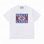 款号G12 批100 - Gucci 短袖T恤 男女同款 -采用原版280G100%纯棉面料 柔软舒适 螺纹同缸定染零色差 独家品质区别通货 欢迎对比 -颜色：
