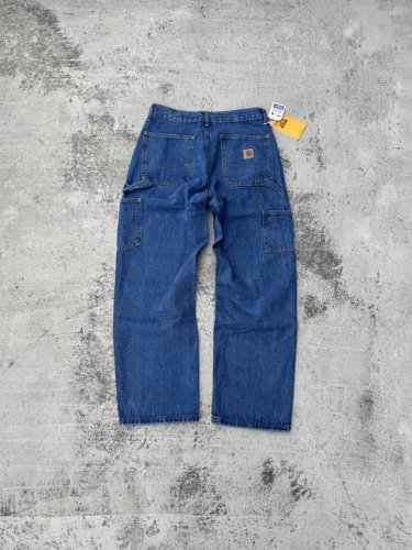 D #K019 Carhartt Wip卡哈伐木工日系工装风牛仔裤 定制原版Logo扣，Ykk拉链门襟，顺滑易拉！ 很多位置都有套结加固，车工扎实！ 整体剪裁采