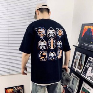 模特细节图# evisu 福神高版本九宫格小佛头印花男女休闲短袖T恤 不得不推荐一款非常受欢迎的硬货 280克优质纯棉面料 有型 更有质感 夏季你需要这样一件超