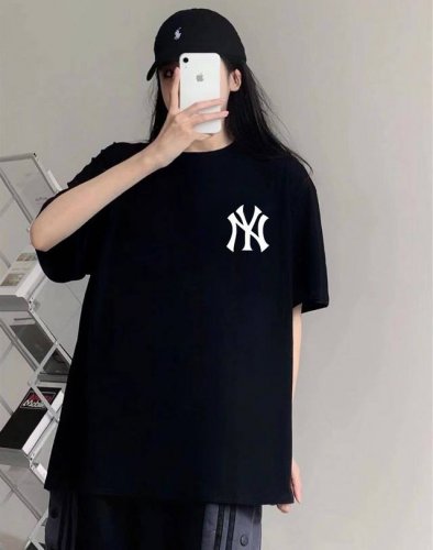 Mlb Yankees-Ny星球圆领短袖半袖T恤 面料采用260克纯棉双纱食毛面料 双线二本针压线 久洗不变形 原版定制三标 高端进口印花 随意水洗 情侣可穿