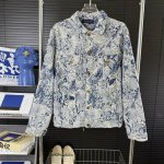 226 当天到货 现货现配 Louis Vuitton 25Ss玫瑰花卉提花重工水洗流苏牛仔衣外套夹克 流苏毛线下隐藏暗纹满印Logo，可自行Diy，让它完全属