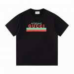 款号T19 Gucci 短袖T恤 男女同款 -采用原版280G100%纯棉面料 柔软舒适 螺纹同缸定染零色差 独家品质区别通货 欢迎对比 -颜色： 黑色 -码数