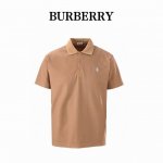 Burberry巴宝莉Bbr 盾牌撞色线短袖polo衫 面料采用原版定制210G全棉朱地布料，螺纹染色原版一致。进口机绣花工艺使得盾牌标识呈现精美的效果，增强了