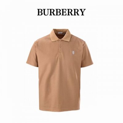Burberry巴宝莉Bbr 盾牌撞色线短袖polo衫 面料采用原版定制210G全棉朱地布料，螺纹染色原版一致。进口机绣花工艺使得盾牌标识呈现精美的效果，增强了