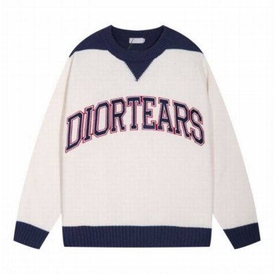 迪奥联名Diortears刺绣圆领羊毛衣 颜色 杏 码数 S M L Xl Xxl