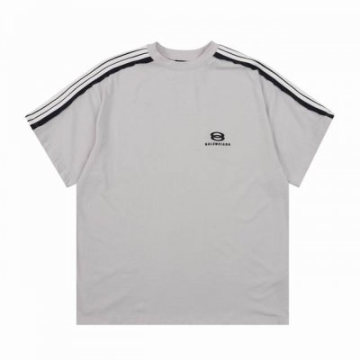 balenciag* 巴黎世家 Unity Sports Icon 双环刺绣拼色条纹短袖 码数Xs-L