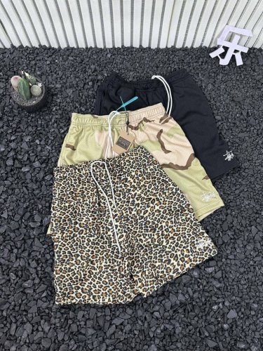 Stussy Ss25 Basic Mesh Short 徽标刺绣网眼宽松休闲短裤五分裤 男女同款 - 原版开发 定制260G网眼面料 双层不透 质感超强 面布