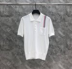 前后红白蓝翻领针织polo 码数：1-4 颜色：白色、蓝色