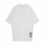 Bur 格纹标签棉质百搭简易短袖T 恤衫 尺码Size：Xs S M L
