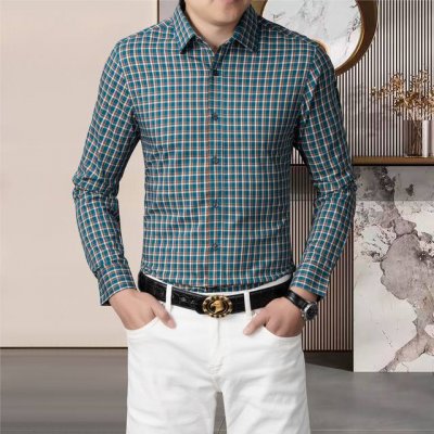 巴宝莉 Burberry 2025Ss春夏新款男士长袖经典格子衬衣 衬衫，高端版本！专柜定制面料 透气舒适度高，细节无可挑剔，品牌元素设计理念，体现高品质。手感
