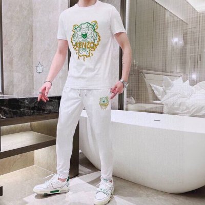 直 Kenzo 胖子福音 2025官网同款.世界知名奢侈品牌.夏季男士 双丝光 高品质货套装 采用进口原单面料 当季时尚潮流款 百搭爆款 简洁大方 精密的车工