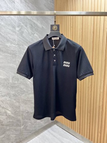 Miumiu 2025年春夏新品上新 三标齐全 翻领短袖polo衫 好货不用过多介绍 看细节 专柜码数 M-Xxxl 175 140建议L