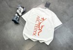 潮牌Arcteryx 始祖鸟两色夏季字母大Logo印花短袖！纯棉男女同款T恤上衣 前胸印花Logo字母，后幅印花始祖鸟Logo！胸前以及后背不开裂不脱胶！属于怎