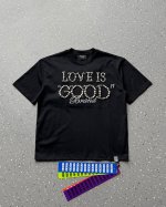 goodbrand 珍珠标语字母圆领短袖 男女同款 官网同步 面料采用290G双纱纯棉重磅面料 上身舒适 整体有型 垂感到位 领口螺纹加厚 水洗不变形 全衣绣花