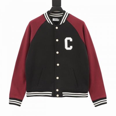 款号Y635 Celine 赛琳 24Fw 贴布绣字母拼色棒球服外套 采用 100%棉质面料，胸前饰有“C”字贴饰设计。背面饰有Celine贴饰 宽松版型 双色