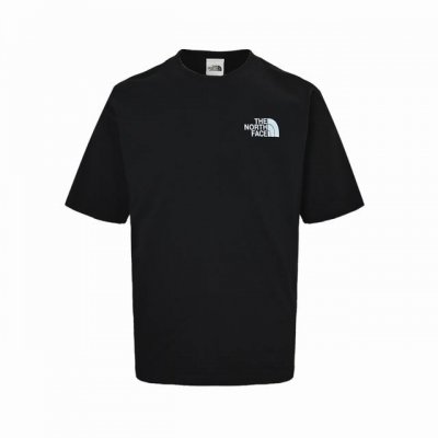 The North Face 北面 方块小标前后Logo印花短袖 采用260克双纱定制精梳纯棉，三针五线做工，领口定制螺纹不变形，领口包包边条，肩膀处内里带压条