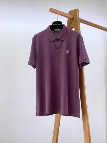 stone Island 石头岛 2025Ss春夏新品 时尚休闲翻领T恤，甄选优质珠地网眼透气面料，客供定制螺纹，胸前徽标刺绣标识，客供五金辅料装饰，档次极高，