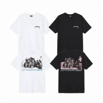 上新款号 S039 stussy 斯图西 Stussy New Beat Tee20Ss美版复 古摇滚乐队印花短袖T恤 原版打造 细节高控 -面料精选230G纯