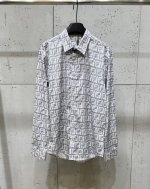Cheny Fendi芬迪 25春夏新款 高克重莫代尔棉数码直喷满字母图案印花 高品质长袖衬衫 码数：M-3Xl