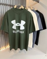 Balenci*Ga巴黎*家 2025春夏新款男女同款破洞短袖T恤 走秀图案印花时尚休闲短袖T恤衫 设计Logo压胶设计 极具设计精选客供280G纯棉面料 手感