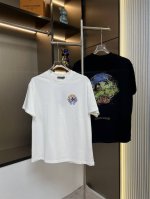chrome Hearts克罗心2025Ss新款七彩进口压花情侣休闲短袖T恤 最高版本！定制面料290克双纱！设计师款 七彩进口压花工艺！ 辅料：开模原版过鉴定