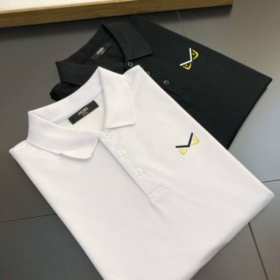 Fendi芬迪 小刺绣 2025夏季男士新款翻领短袖polo衫 定制面料 透气舒适度高 细节无可挑剔 品牌元素设计理念 体现高品质 手感细腻柔软 呈现休闲裁剪