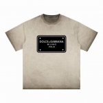 高端品质 Dolce&Gabbana 2025Fall 春夏系列 车牌Logo短袖T恤 采用进口康丽数码直喷印花 定染高品质潮牌32支双纱100%棉洗后280G