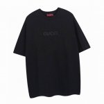 古驰 Gucci 夏季新品 蛇年限定烫钻刺绣字母圆领短袖T恤，采用双纱纯棉240G，采用立体印花工艺，面料颜色定制定染，舒适透气不缩水不退色。手感舒服！男女同款