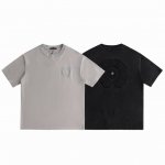 6102# 250双纱全棉 前后图案贴布绣+五金 洗水做旧工艺重磅 尺码S M L Xl