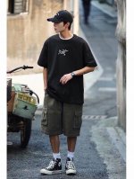 80包邮 【260G重磅纯棉】Arc'teryx 始祖鸟 Emblem Fleece 宽松休闲短袖T恤 运动户外上衣 男女同款 情侣款 面料工艺： 1.260G