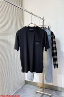 L600 pa prada 25Ss春夏新款平纹针织棉布基础圆领短Tee，男女同款三角标假口袋休闲套头短袖衫！贸易公司渠道稀出，领先官网发售！新款以其精湛的面料