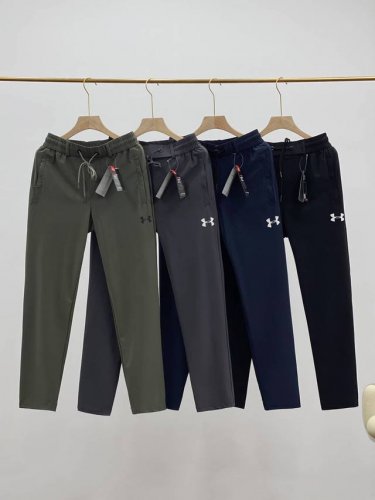 120包邮 颜色;黑色，灰色，军绿色，蓝色 尺码L-5Xl（款号621） 安德玛男士户外运动立体裁剪夏季梭织速干透气跑步裤健身休闲长裤 这款运动裤采用Abctm