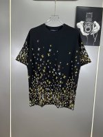 高端原版规格版本 25Ss早春新品 路易威登 Lv 贴布印花满天星Logo精致升 原版面料 官方同款 短袖T恤 定制300克同缸染面料 手感非常舒服 春夏最新砖