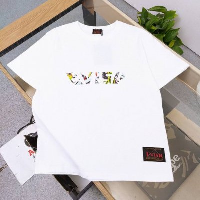 款号：F518 2025新款Evisu福神迷彩字母家花猛虎图印花休闲情侣圆领短袖T恤，经典永远不会过时、人手必备款，230G纯棉精梳棉不起球不起毛，上手质感绝对