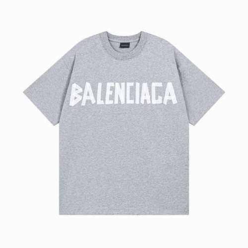 花灰色 Balenciaga 巴黎世家2025 Ss 经典胶带拉浆印花短袖T恤 本市场No.1的质量 真正天花板品质 全部原版开发注意细节图 避免被盗图商家混发