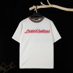 P120 Louis Vuitton路易威登 Logo提花针织工艺圆领毛衣短袖T恤 呈现设计 整体时尚而有潮流感 男女同款 颜色：黑色 白色 码数：Xs S M
