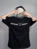 w41# We11Done数据款明星白鹿同款硅胶立体皮标装饰字母印花T恤衫 购入原版1：1打版 区别市面普通印花版本 硅胶印花工艺 对标原版 颜色：黑色、白色、