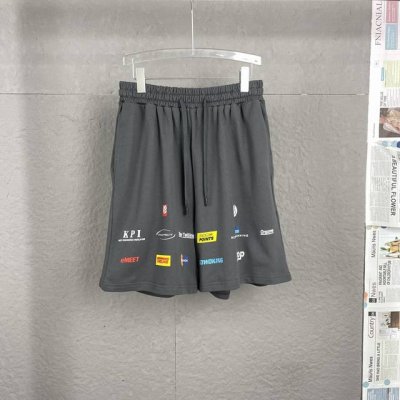 款号 A41 balenciaga 巴黎世家24新款 多Logo短裤 Logo定制进口硅油刷印水洗不开裂不易脱落 原版纯棉定制面料 与原版无任何色差宽松版型 上