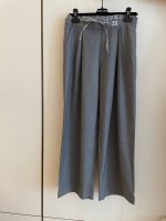 miumi* 25Ss春夏新款 微标L Pogo撞色腰头抽绳休闲长裤丨独家高版出品！假两件拼接腰头设计 个性十足时髦出街不撞款 宽松直筒裤型 恰好的裤长 拉伸腿
