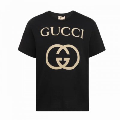 gucci 古驰 双G基础双环倒扣Logo印花短袖 面料采用32支双纱平纹无尘蚀毛针织棉 原版订制染色 采用环保活性染料恒温染 保证布头跟布尾颜色色光均保持一致