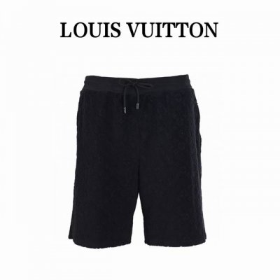 Louis Vuitton Lv 植绒满印Logo压花短裤 正品9439购入开发，毛巾提花面料350克，提花面料，面料酵洗，定制1：1吊钟，定制1：1商标，宽松