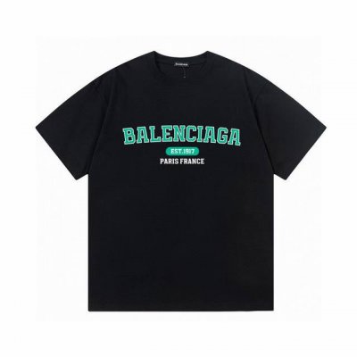 balenciaga 巴黎世家 标识Logo字母百搭潮流短袖T恤男女同款 吊牌 领标 水洗唛 三标齐全 定织定染280克精梳棉面料 尺码 S-Xxl 颜色 黑色