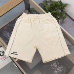上新110 款号：Jx6207 新款Balenciaga巴黎世家侧边反光条刺绣字母Logo图案绣花休闲情侣毛圈五分短裤，采用360G重大毛圈面料，质感一流，作为