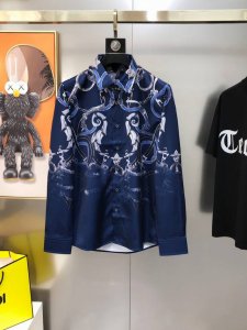p230 H*Rmes 爱马仕早春新款男士原单休闲长袖衬衫 官网同步售卖 时尚潮款 高版本 爆款 高清数码直喷印花Logo图案设计 原版纽扣 定制双股120支府