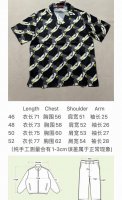 Gucci满印小字母短袖衬衫